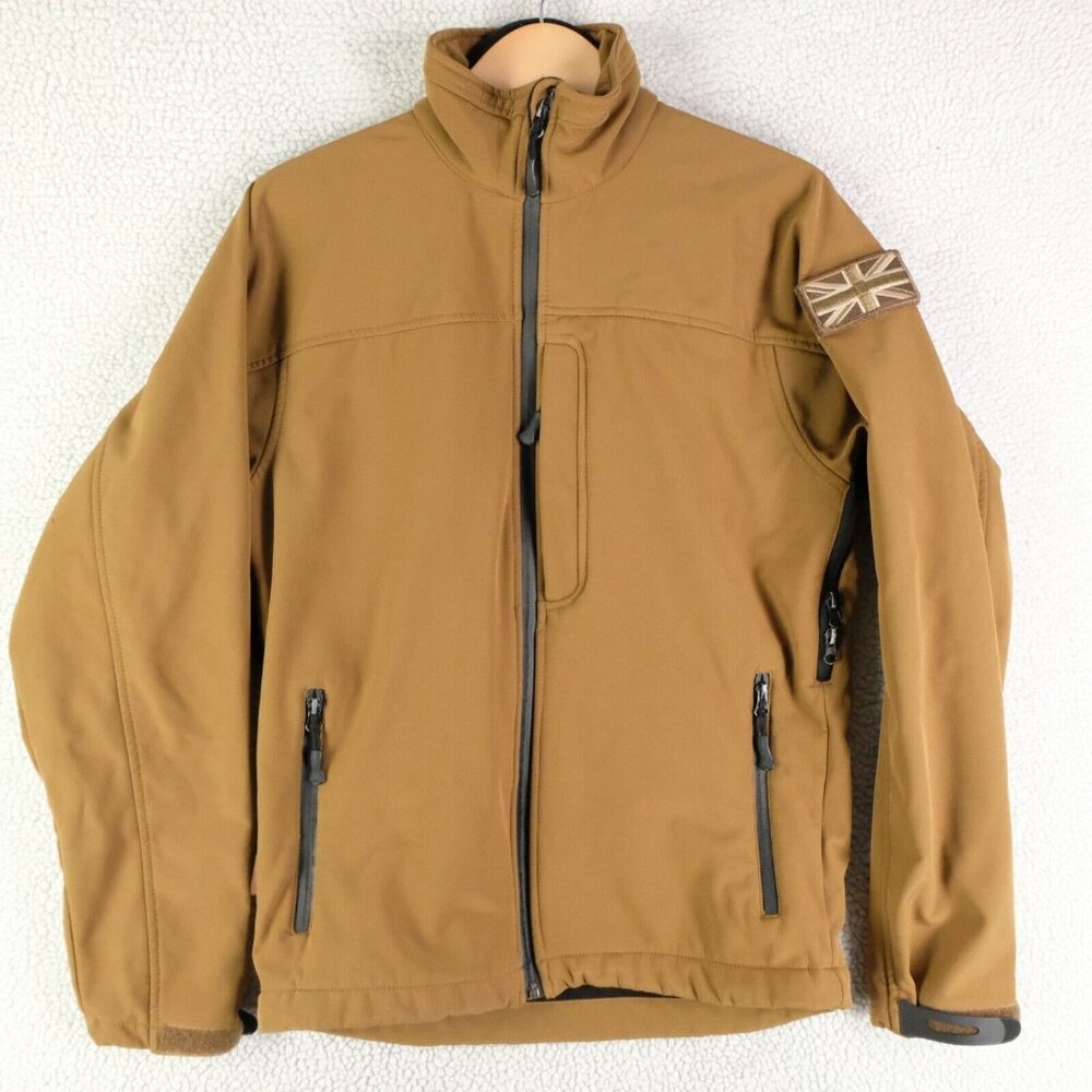 Highlander Jacket Mens Small Beige Brown Odin Softshell AB Tex Army Hiking